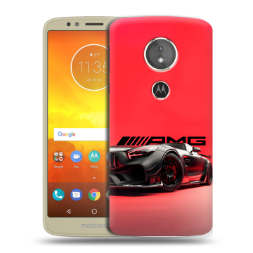 Силиконовый чехол на Motorola Moto E5 с принтом Мерседес Mercedes AMG