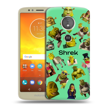Силиконовый чехол на Motorola Moto E5 с принтом Шрек Shrek