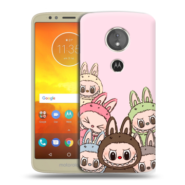 Силиконовый чехол на Motorola Moto E5 с принтом Лабубу