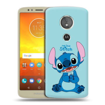 Силиконовый чехол на Motorola Moto E5 с принтом Лило и Стич