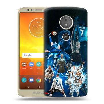 Силиконовый чехол на Motorola Moto E5 с принтом Реал Роналдо Силиконовый чехол на Motorola Moto E5 с принтом Реал Роналдо