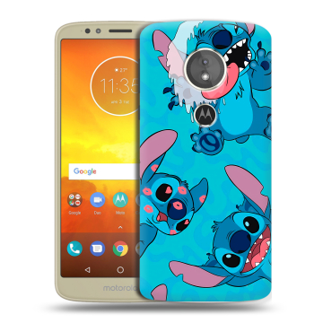 Силиконовый чехол на Motorola Moto E5 с принтом Лило и Стич