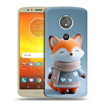 Силиконовый чехол на Motorola Moto E5 с принтом Лиса