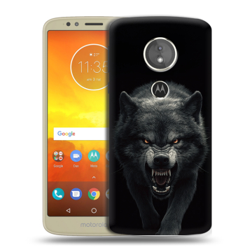 Силиконовый чехол на Motorola Moto E5 с принтом Волк