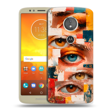 Силиконовый чехол на Motorola Moto E5 с принтом Модный принт
