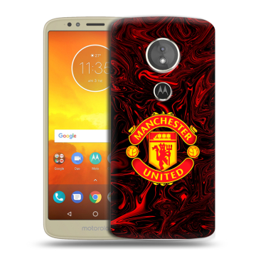 Силиконовый чехол на Motorola Moto E5 с принтом Manchester United