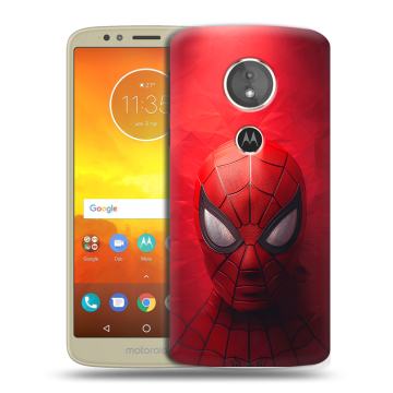 Силиконовый чехол на Motorola Moto E5 с принтом Spiderman Человек паук