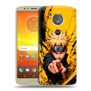 Силиконовый чехол на Motorola Moto E5 с принтом Naruto Наруто