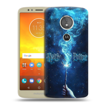 Силиконовый чехол на Motorola Moto E5 с принтом Harry Potter Гарри Поттер