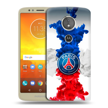 Силиконовый чехол на Motorola Moto E5 с принтом PSG ПСЖ