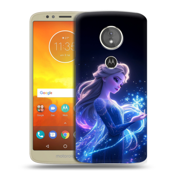 Силиконовый чехол на Motorola Moto E5 с принтом Холодное сердце Frozen