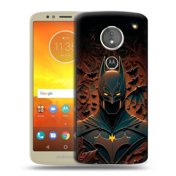Силиконовый чехол на Motorola Moto E5 с принтом Batman Бэтмен