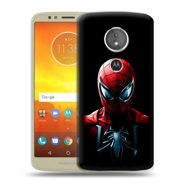Силиконовый чехол на Motorola Moto E5 с принтом Spiderman Человек паук
