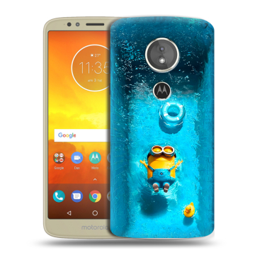 Силиконовый чехол на Motorola Moto E5 с принтом Миньоны Силиконовый чехол на Motorola Moto E5 с принтом Миньоны