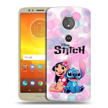 Силиконовый чехол на Motorola Moto E5 с принтом Лило и Стич