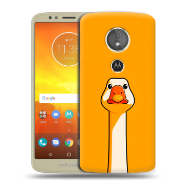 Силиконовый чехол на Motorola Moto E5 с принтом Смешная утка