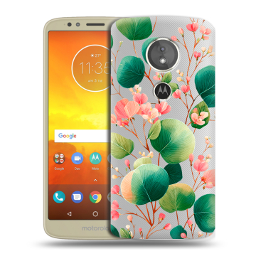 Силиконовый чехол на Motorola Moto E5 с принтом женский