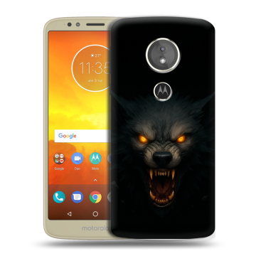 Силиконовый чехол на Motorola Moto E5 с принтом Волк