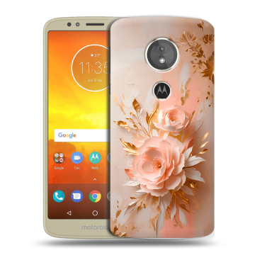 Силиконовый чехол на Motorola Moto E5 с принтом женский