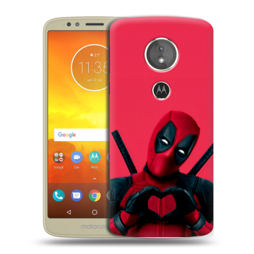 Силиконовый чехол на Motorola Moto E5 с принтом Дедпул Deadpool
