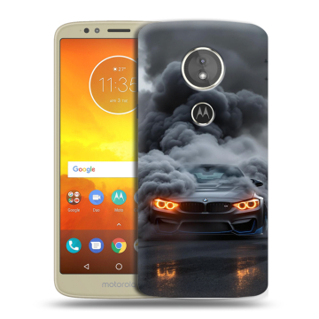 Силиконовый чехол на Motorola Moto E5 с принтом BMW БМВ Силиконовый чехол на Motorola Moto E5 с принтом BMW БМВ