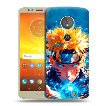 Силиконовый чехол на Motorola Moto E5 с принтом Аниме Наруто Naruto