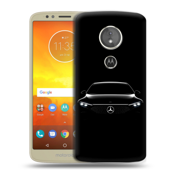 Силиконовый чехол на Motorola Moto E5 с принтом Mercedes Мерседес