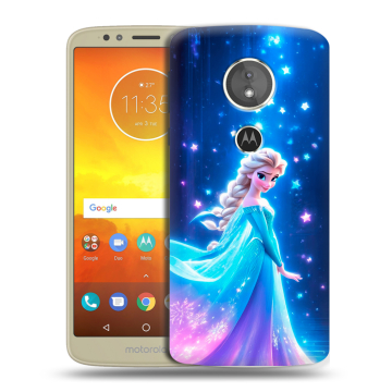 Силиконовый чехол на Motorola Moto E5 с принтом Холодное сердце Frozen