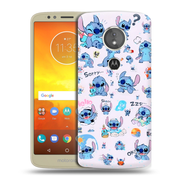 Силиконовый чехол на Motorola Moto E5 с принтом Лило и Стич