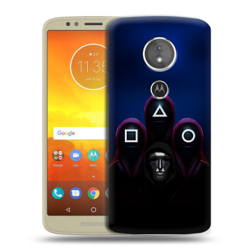Силиконовый чехол на Motorola Moto E5 с принтом Игра Кальмара