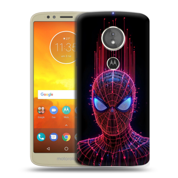 Силиконовый чехол на Motorola Moto E5 с принтом Spiderman Человек паук