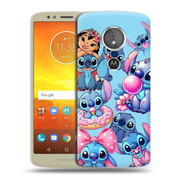 Силиконовый чехол на Motorola Moto E5 с принтом Лило и Стич
