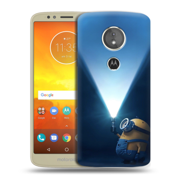 Силиконовый чехол на Motorola Moto E5 с принтом Миньоны