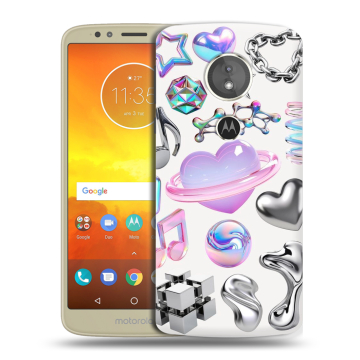 Силиконовый чехол на Motorola Moto E5 с принтом Y2K