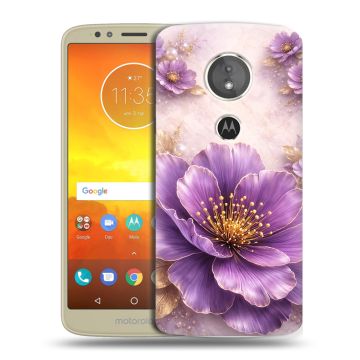 Силиконовый чехол на Motorola Moto E5 с принтом женский