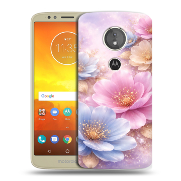 Силиконовый чехол на Motorola Moto E5 с принтом женский