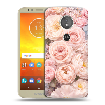 Силиконовый чехол на Motorola Moto E5 с принтом женский