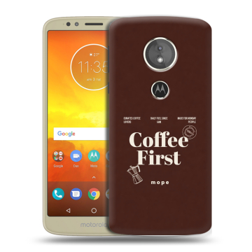 Силиконовый чехол на Motorola Moto E5 с принтом женский