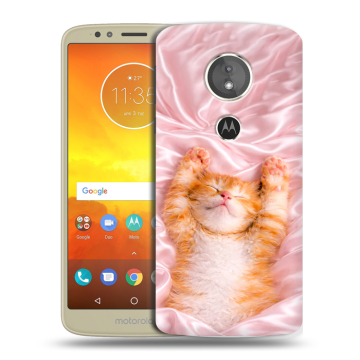 Силиконовый чехол на Motorola Moto E5 с принтом женский
