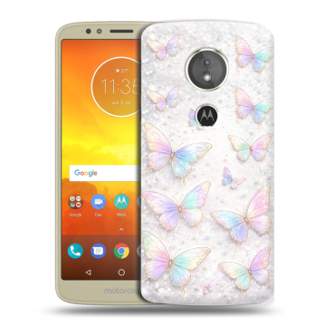 Силиконовый чехол на Motorola Moto E5 с принтом женский