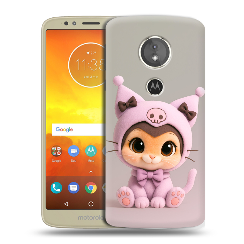 Силиконовый чехол на Motorola Moto E5 с принтом Куроми Kuromi Силиконовый чехол на Motorola Moto E5 с принтом Куроми Kuromi