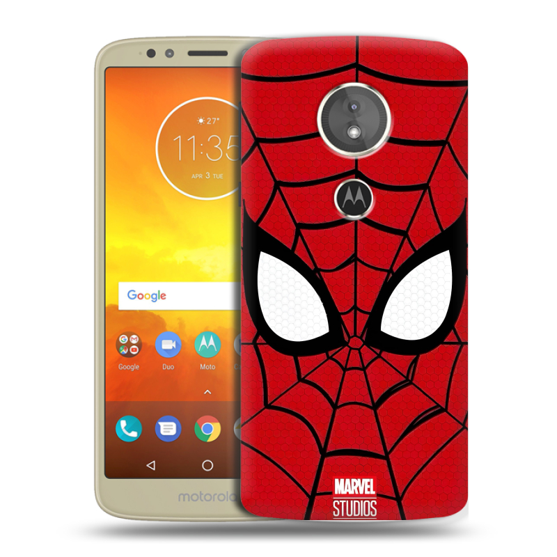 Силиконовый чехол на Motorola Moto E5 с принтом человек паук spiderman Силиконовый чехол на Motorola Moto E5 с принтом человек паук spiderman