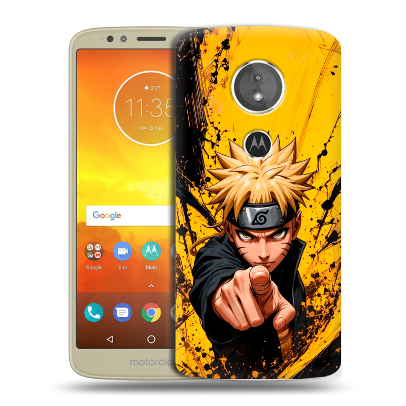 Силиконовый чехол на Motorola Moto E5 с принтом Naruto Наруто Силиконовый чехол на Motorola Moto E5 с принтом Naruto Наруто