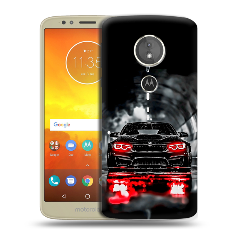Силиконовый чехол на Motorola Moto E5 с принтом BMW БМВ Силиконовый чехол на Motorola Moto E5 с принтом BMW БМВ
