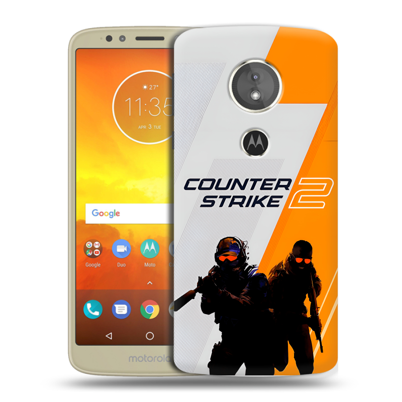 Силиконовый чехол на Motorola Moto E5 с принтом Counter Strike Силиконовый чехол на Motorola Moto E5 с принтом Counter Strike