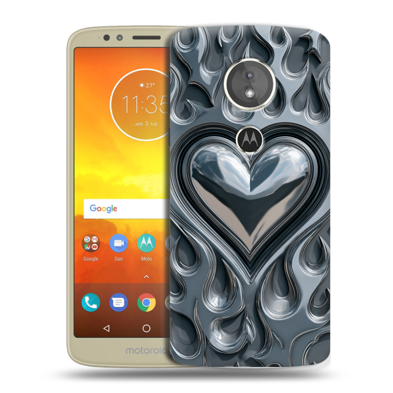 Силиконовый чехол на Motorola Moto E5 с принтом Y2K Силиконовый чехол на Motorola Moto E5 с принтом Y2K