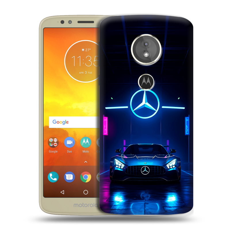 Силиконовый чехол на Motorola Moto E5 с принтом Mercedes Мерседес Силиконовый чехол на Motorola Moto E5 с принтом Mercedes Мерседес