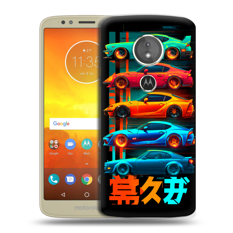Силиконовый чехол на Motorola Moto E5 с принтом машины тачки Силиконовый чехол на Motorola Moto E5 с принтом машины тачки