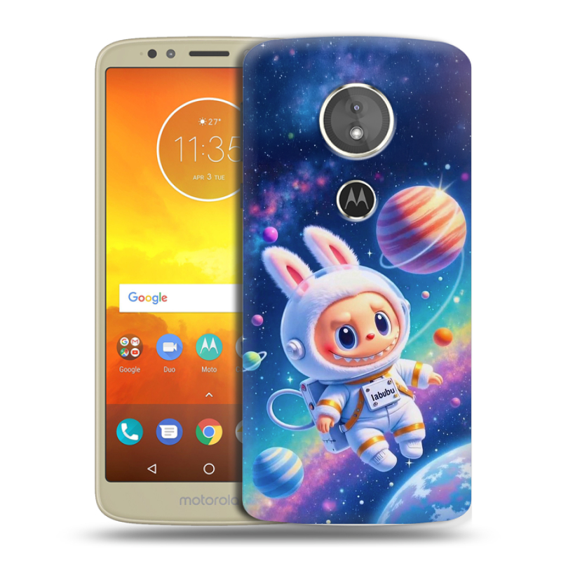 Силиконовый чехол на Motorola Moto E5 с принтом Labubu Лабубу Силиконовый чехол на Motorola Moto E5 с принтом Labubu Лабубу