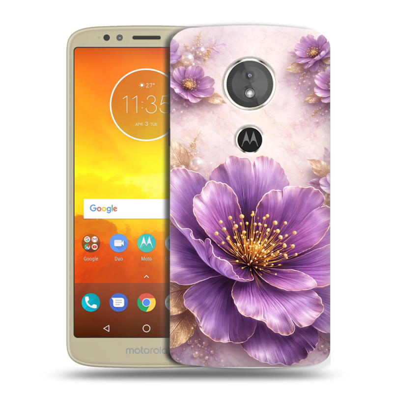 Силиконовый чехол на Motorola Moto E5 с принтом женский Силиконовый чехол на Motorola Moto E5 с принтом женский